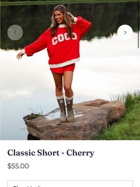 Oversized Sweatshirt - Cherry Red
